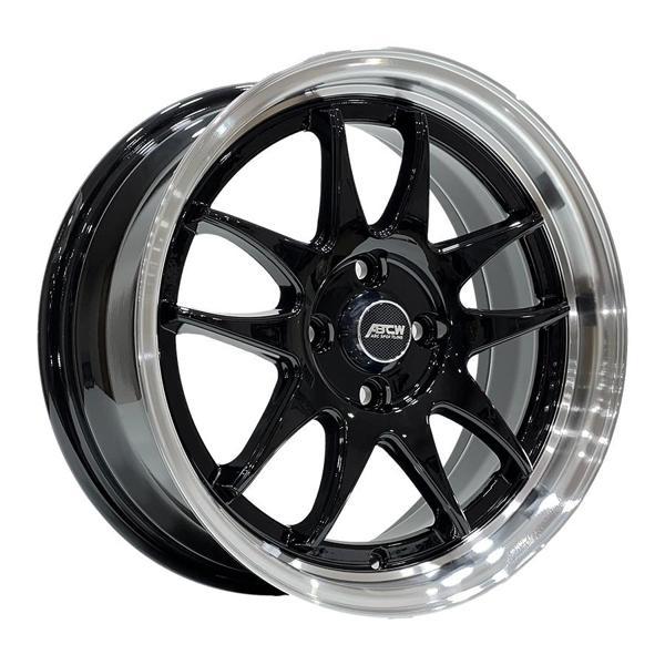 7 X 16 BCH-6899 4X100 ET30 73.1 BLACK+LIP MACHINED - Image 1