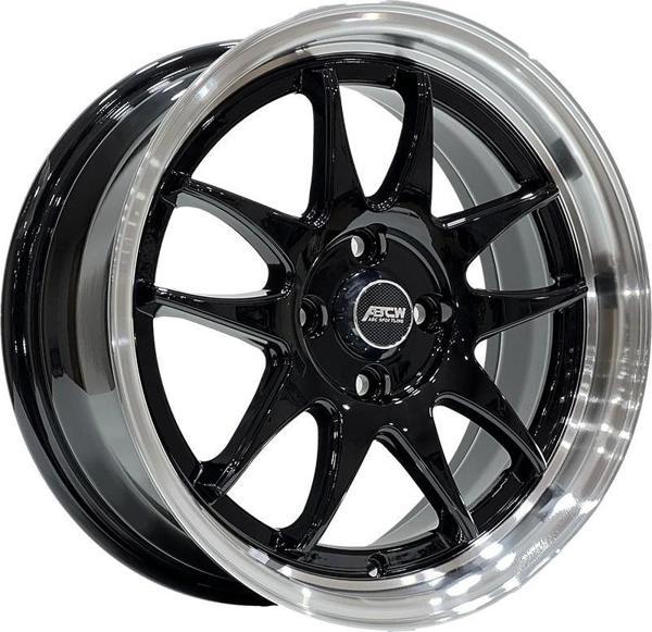 7 X 16 BCH-6899 4X100 ET30 73.1 BLACK+LIP MACHINED - Image 1