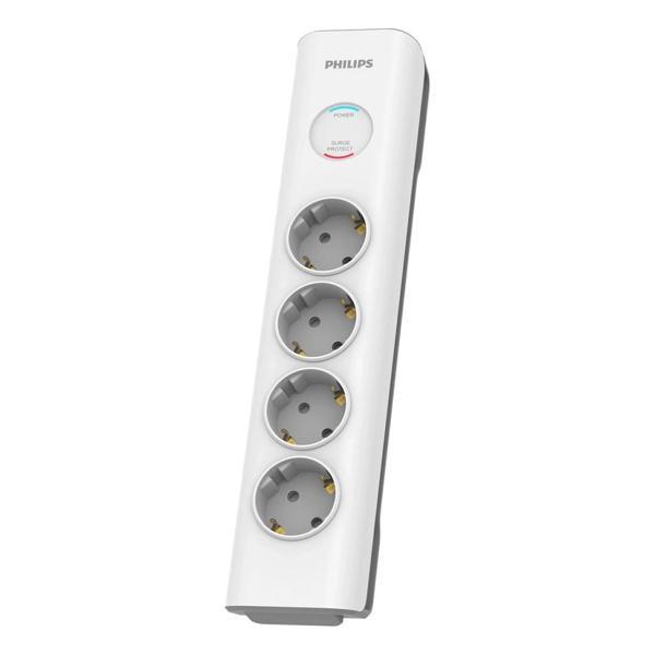 Phılıps Spn7040wa/62, 4 Soket, Akım Korumalı Priz, 600 Joules, 2mt Örgülü Kablo, (beyaz) - Image 1