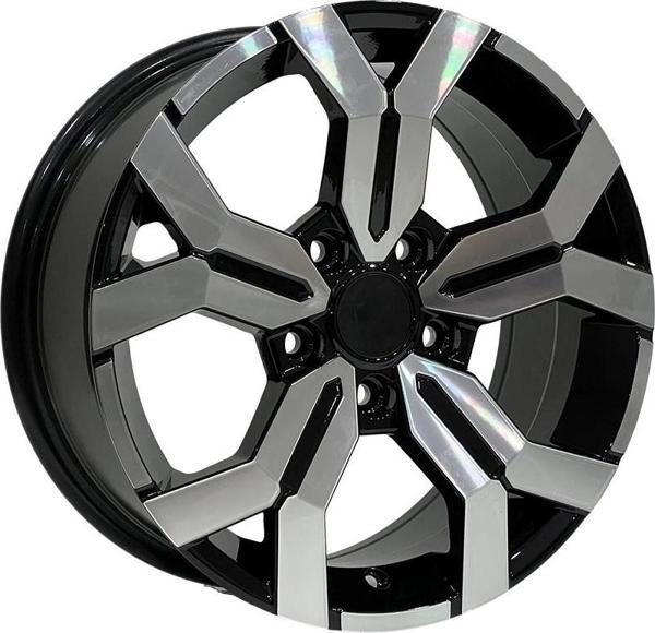7 X 16 DY-1266 5X114.3 ET40 66.1 BLACK MACHINED XL - Image 1