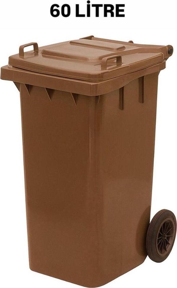 Elcy 60 Lt Kahverengi Çöp Konteyneri - Image 1