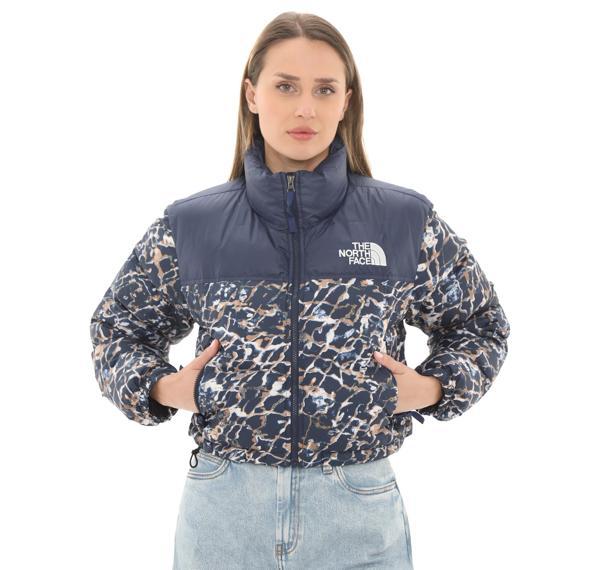 F0A5GGEOTP1-R The North Face W Nuptse Short Jacket Kadın Mont Lacivert - Image 1