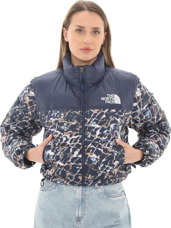 F0A5GGEOTP1-R The North Face W Nuptse Short Jacket Kadın Mont Lacivert - Image 1