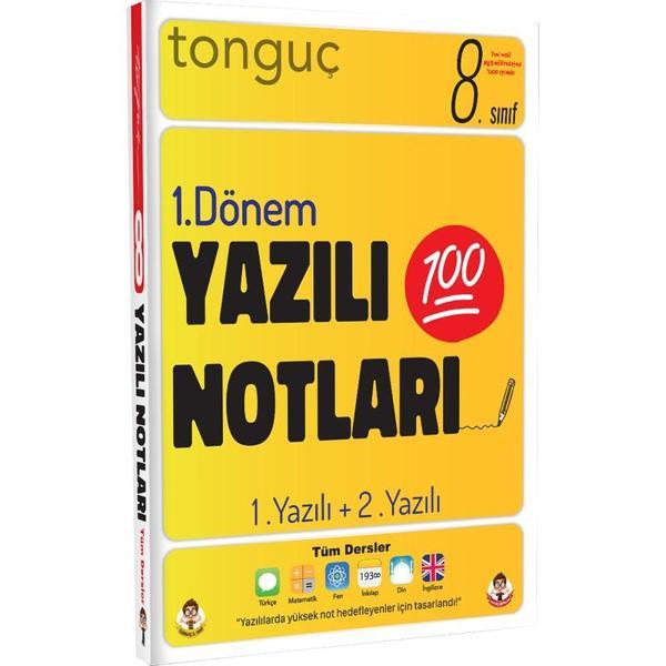 Tonguç Yayınları 8. Sınıf Yazılı Notları 1. Dönem 1 Ve 2. Yazılı - Tonguç Akademi - Image 1