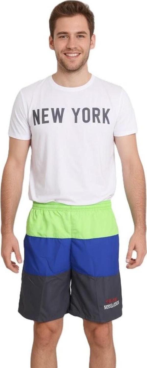 Oppland Erkek Deniz Şortu Beli Lastikli ve Bağcıklı Cepli File Astarlı Su Tutmayan OPEDS26STNMOD32 - Image 1