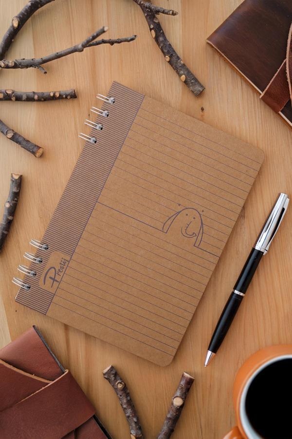 Prestij Elephant Kraft Çizgili Defter - Image 1