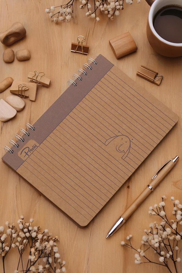 Prestij Elephant Kraft Çizgili Defter 17x24 - Image 1