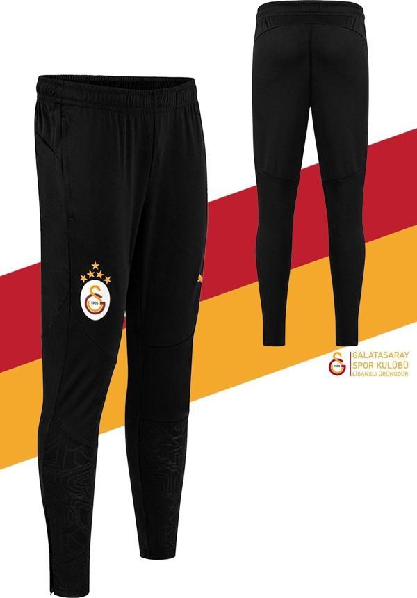 Galatasaray Orijinal Lisanslı A Takım Antrenman 5 Yıldızlı Eşofman Alt Siyah - Image 1