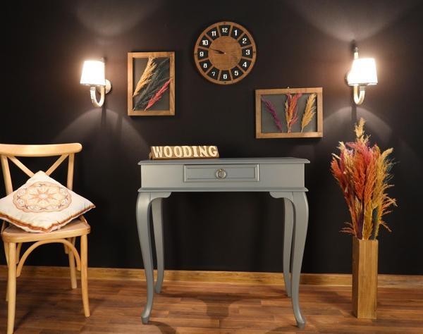 Wooding Mobilya 80 Cm Çekmeceli Masif Gri Dresuar - Image 1