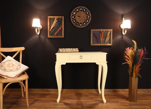 Wooding Mobilya 80 Cm Çekmeceli Masif Krem Dresuar - Image 1