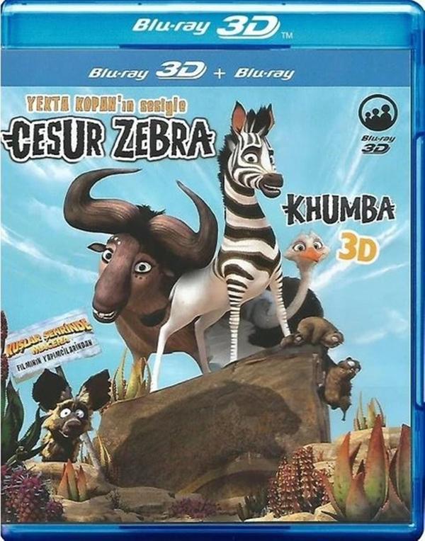 Cesur Zebra 3D - Khumba 3D ( Türkçe Dublaj ) ( Ambalajında - Sıfır ) 3D Blu-Ray Disc - Horizon International - Image 1