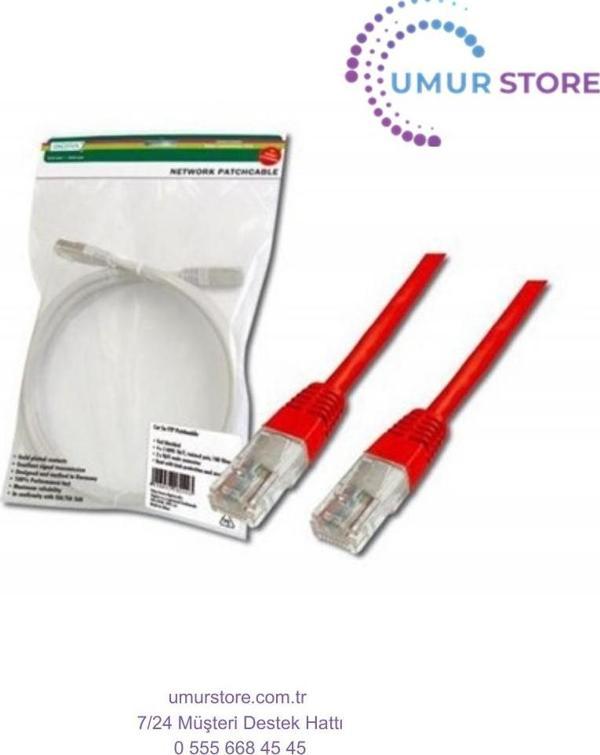 0,5 Metre Cat5 Utp Patch Cord Kırmızı Rj-45 - Image 1