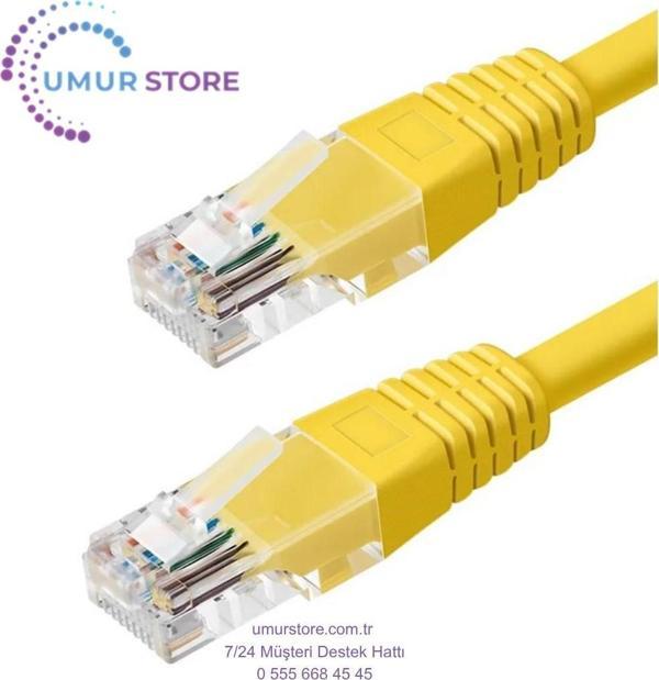 1.5 Metre Sarı 24 Awg Cat5 Kablo - Image 1