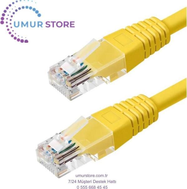 1.5 Metre Sarı 24 Awg Cat5 Kablo - Image 1