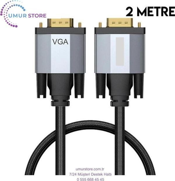 1080P VGA To VGA Kablo Monitör Projeksiyon Kablosu 2METRE-(5775) - MCT6844-7186 - Image 1