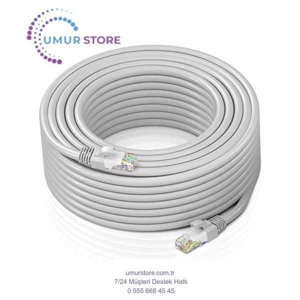 15 Metre Cat6 Patch Kablo 15M Ethernet Kablosu Utp Lan Kablosu Internet Kablosu Gri Renk - Image 1