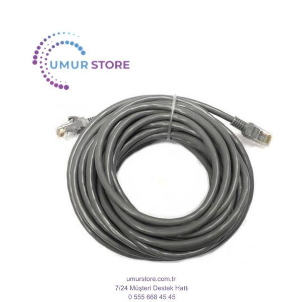 15 Mt Cat6 Jaklı Fişli Hazır İnternet Ağ Kablosu - Image 1