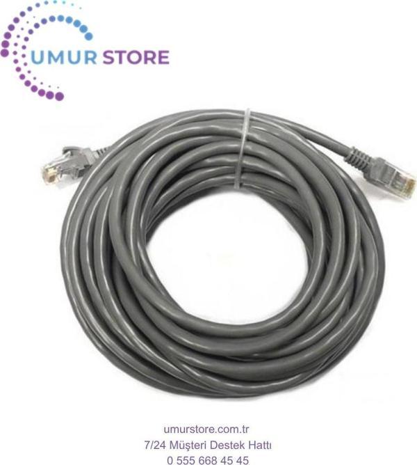 15 Mt Cat6 Jaklı Fişli Hazır İnternet Ağ Kablosu - Image 1