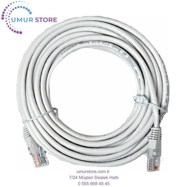 15MT 15 Metre Internet Ethernet Pc Modem Bilgisayar Arası Cat5 Kablosu Onbeş Metre Cat5 - Image 1