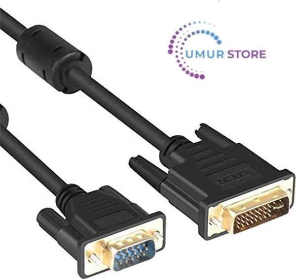 3m Metre 24+5 DVI To VGA Kablo - Altın Uçlu DVI VGA Kablo - Image 1