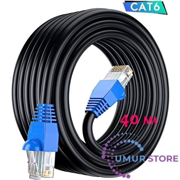 40 Metre Cat6 İnternet Kablosu Dış Mekan Dış Ortam Outdoor High Speed 2 Katmanlı - Image 1