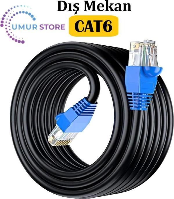50 Metre Cat6 Dış Ortam Dış Mekan İnternet Kablo EZRJ45 2 Katlı High Speed - Image 1