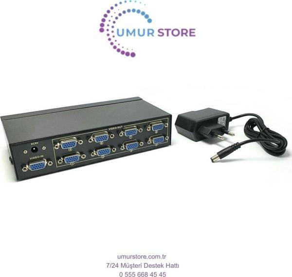 8 Port VGA Splitter 8 Port VGA Çoğaltıcı 200 Mhz 8 Port VGA Splitter - Image 1