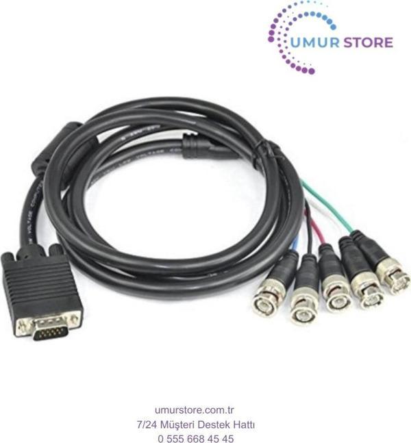 Bnc Monitör Kablosu VGA Bnc Monitör Kablosu Kompanent Bnc VGA Kablo - Image 1