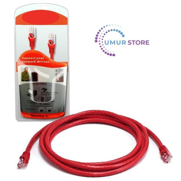 Cat5 Patch Network Ethernet Kırmızı 1.5mt Pc-Hub - Image 1