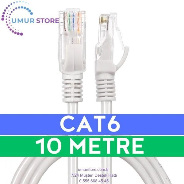 Cat6 10MT Lan Ethernet Kablosu Fabrikasyon Internet Kablo - Image 1