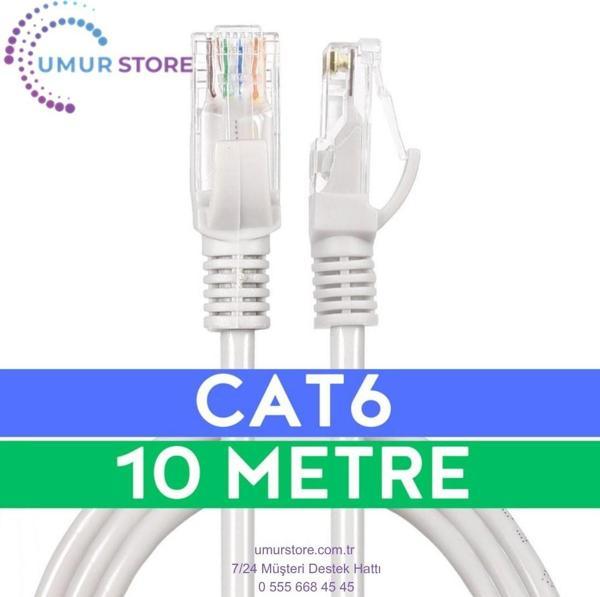 Cat6 10MT Lan Ethernet Kablosu Fabrikasyon Internet Kablo - Image 1