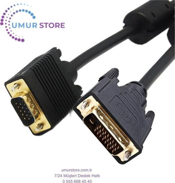 DVI To VGA Kablo Dvı 24+1 To VGA 15 Pin Çevirici Kablo 5 m - Image 1