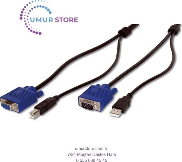 KVM (Keyboard/Video Monitor/Mouse) İçin Ahtapot Kablo, 3 metre, siyah renk, 1 x VGA HDDB15 Erkek, 1  - Image 1