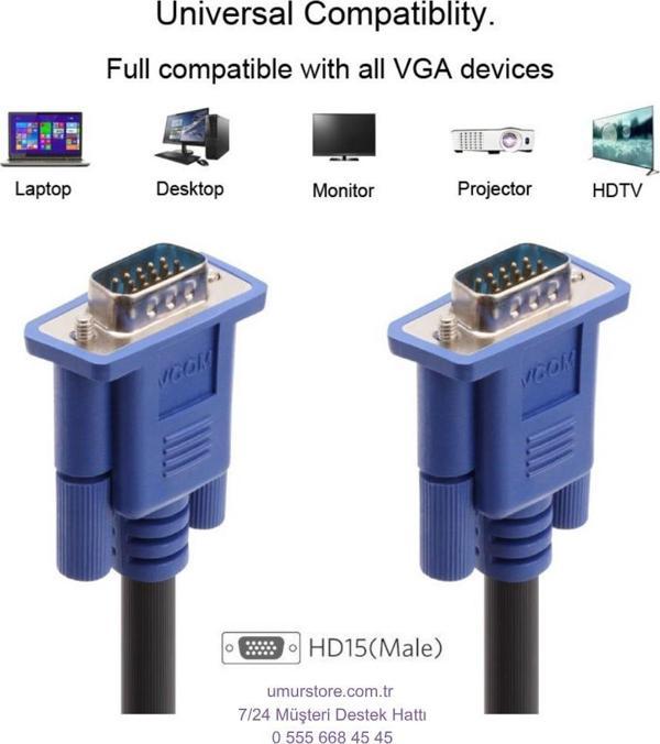Mavi Konnektör Siyah 40MT Vga-M-Vga-M Kablo - Image 1
