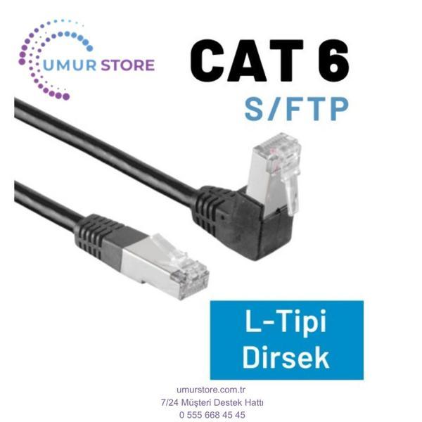 1 mt Cat6 S/ftp Dirsek Kablo - Image 1