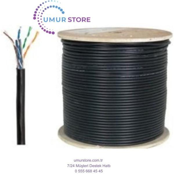 100 Metre Dı Ş Ortam Için Cat 6 Internet Kablosu Siyah - Image 1