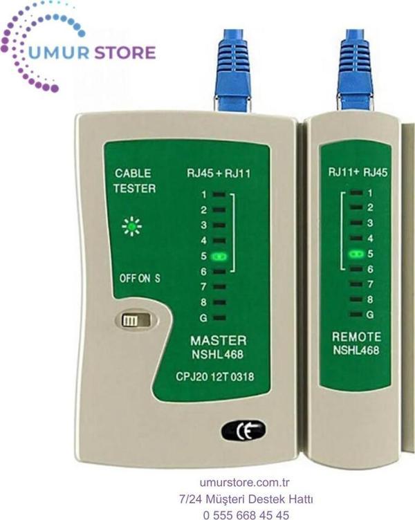 RJ45 RJ11 Adsl Ethernet Internet Kablo Test Cihazı Cat5/6 Network Tester - Image 1