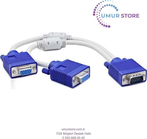 VGA To 2 * VGA F Y Kablo 30CM Beyaz HDX7753 - Image 1