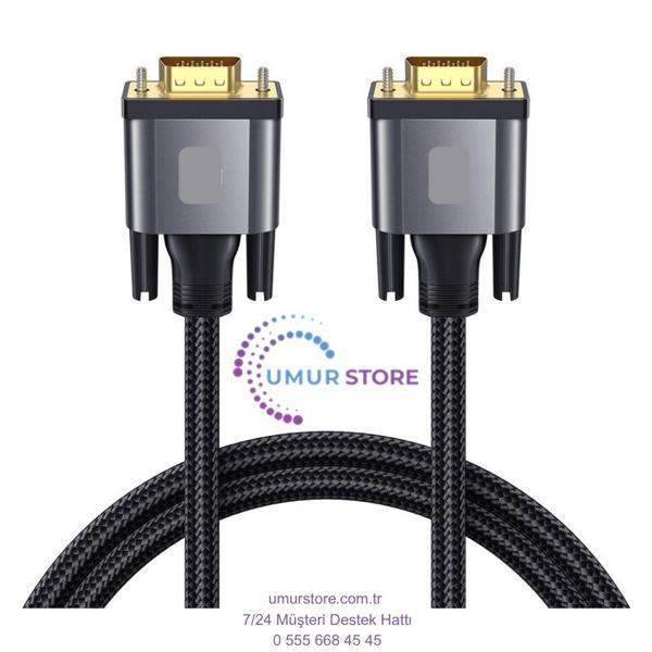 VGA To VGA Görüntü Aktarım Kablosu 2m-Gri - Image 1