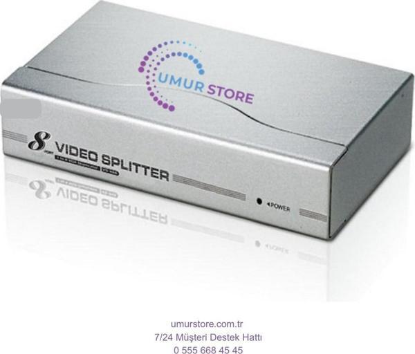 VGA Video Çoklayıcı (8 Port Video Splitter), 1920 x 1440 Dpi, 350 Mhz Videobant GENIŞLIĞI - Image 1