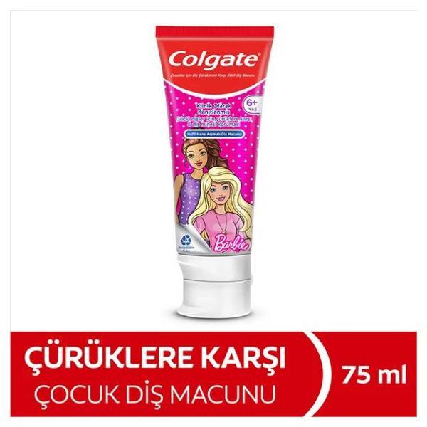Colgate Barbie Çocuk Diş Macunu 75 Ml 3 Adet - Image 1