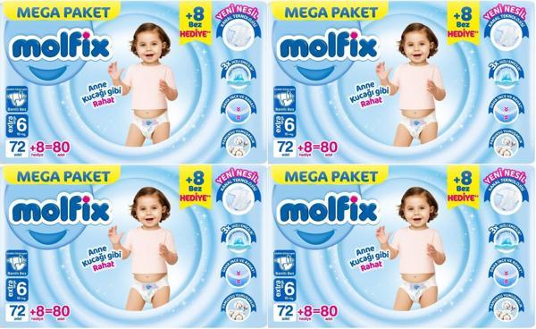 Molfix Bebek Bezi Beden:6 (15+KG) Extra Large 320 Adet Mega Avantaj Fırsat Pk - Image 1