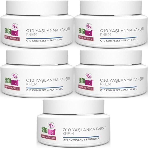 Sebamed Q10 Yaşlanma ve Kırışıklık Karşıtı Koruyucu Anti-Age Krem 50ML (5 Li Set) - Image 1