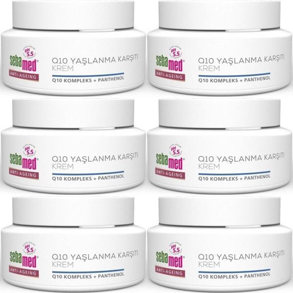 Sebamed Q10 Yaşlanma ve Kırışıklık Karşıtı Koruyucu Anti-Age Krem 50ML (6 Lı Set) - Image 1