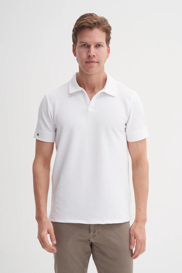 CAZADOR 4201 POLO YAKA BEYAZ T-SHIRT - Image 1