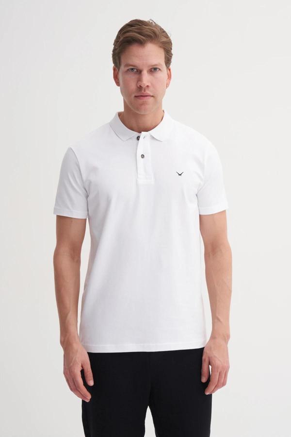 CAZ 4615 POLO YK.LCY SÜP. T-SHIRT BEYAZ - Image 1