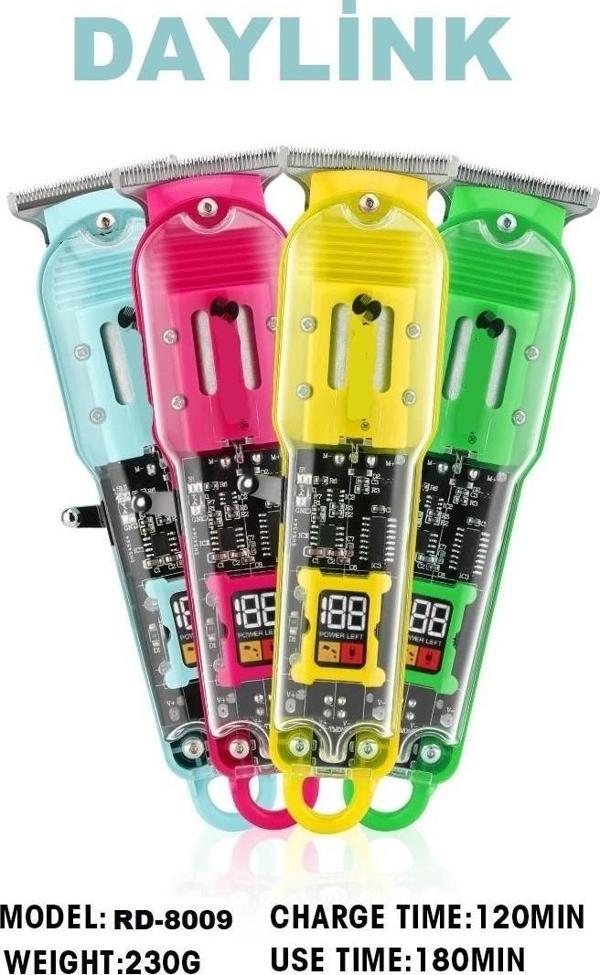 Daylink Saç Sakal Tıraş Makinesi Şarjlı Lcd Ekran Profesyonel RD-8009 - Image 1