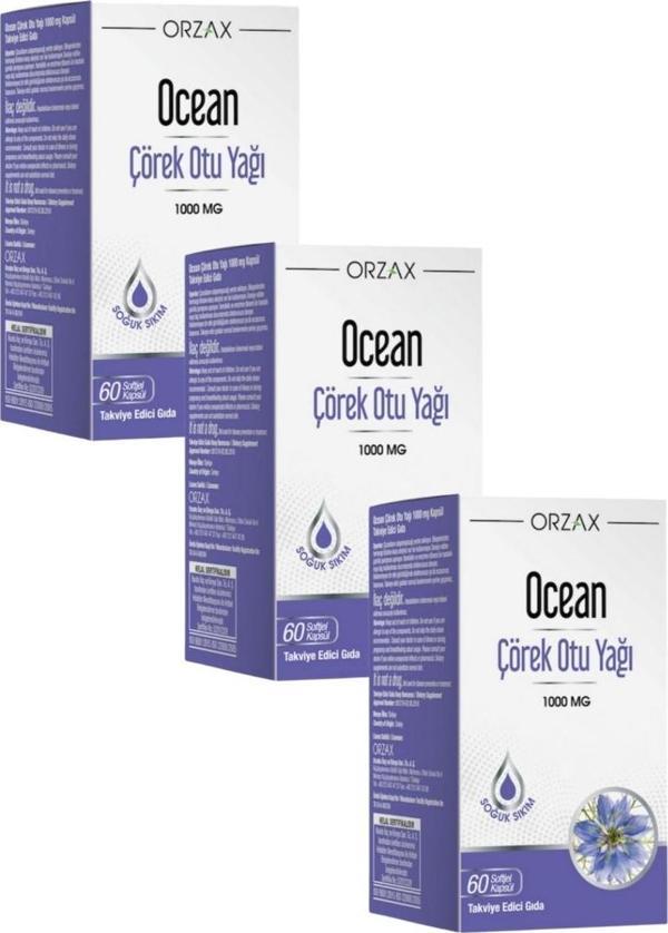 Ocean Çörek Otu Yağı 60 Kapsül x 3 Adet - Image 1