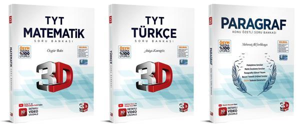 3D Yayınları 2024 Tyt Matematik + Türkçe + Paragraf Soru Seti - 3D Yayınları - Image 1