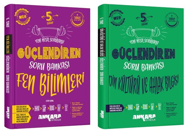 Ankara 2025 5. Sınıf Fen Bilimleri + Din Kültürü Güçlendiren Soru Bankası Seti 2 Kitap Güncel Müfredat - Image 1